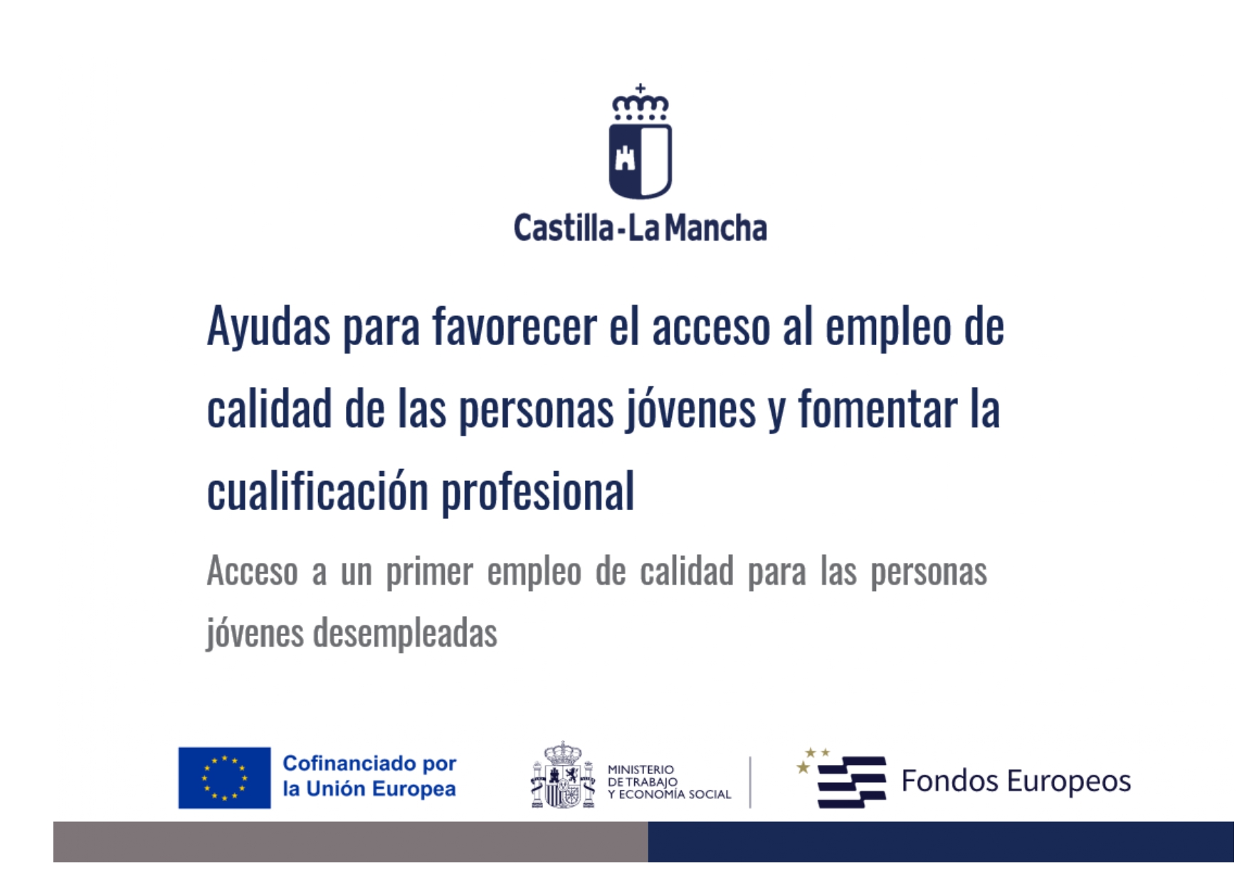 Ayudas para favorecer el acceso al empleo de calidad de las personas jóvenes